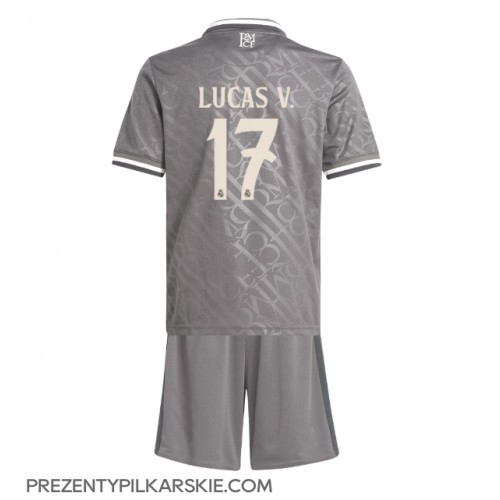 Stroje piłkarskie Real Madrid Lucas Vazquez #17 Koszulka Trzeciej dla dzieci 2024-25 Krótki Rękaw (+ szorty)